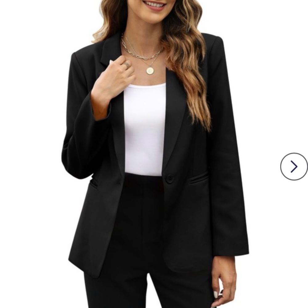 Sucolan women’s Casual Blazer Notched Lapel Blazer Jackets Slim Fit Suit Jacket